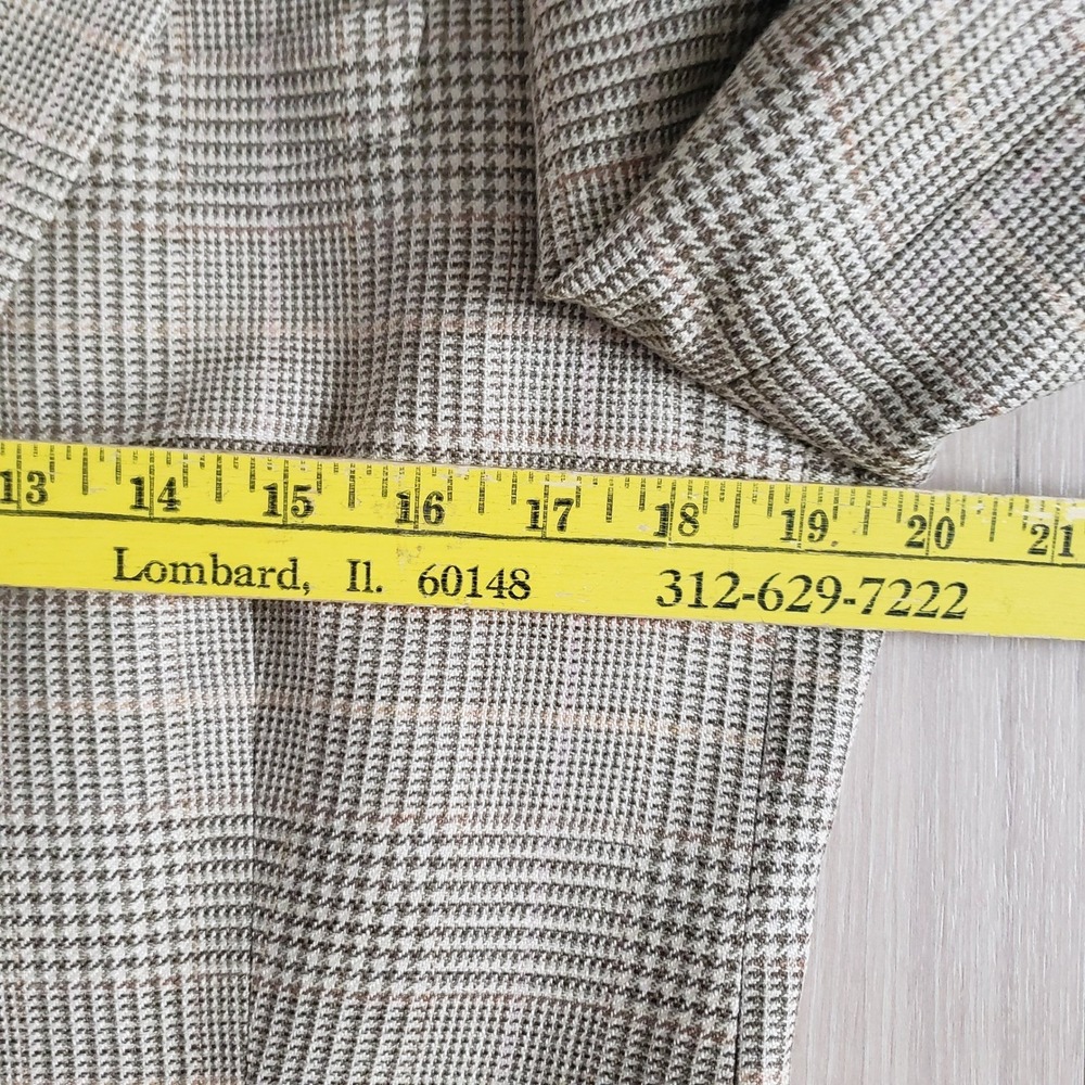 Brooks Brothers Blazer Women 10 Silk Wool Linen Houndstooth Jacket Made in Italy - Picture 4 of 11